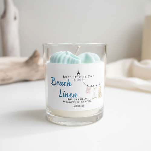 Beach Linen Soy Candle Label