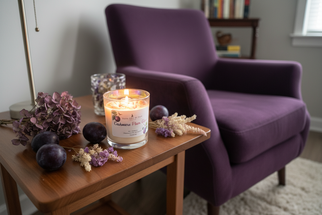 Cashmere Plum Glow Living Room