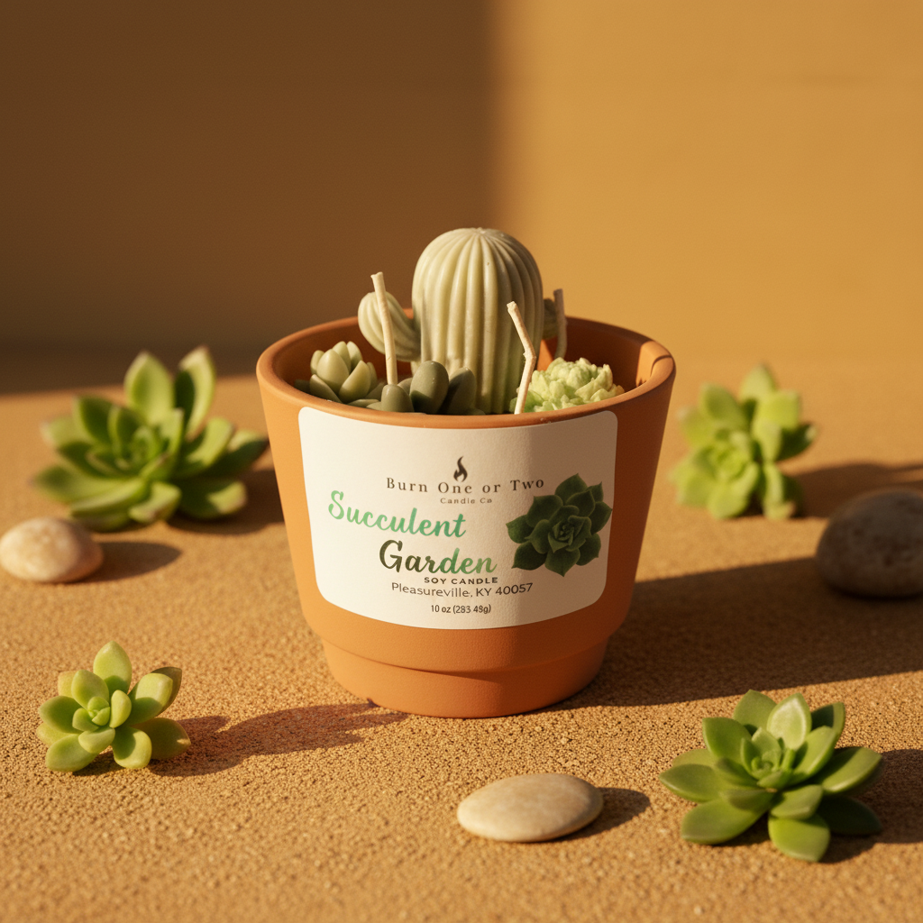 Succulent Garden 10oz Solo Terracotta