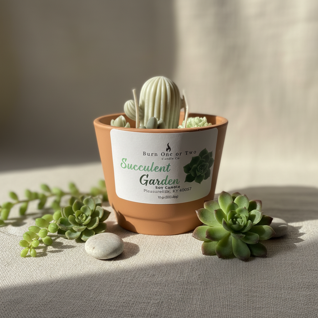 Succulent Garden Soy Candle Ad